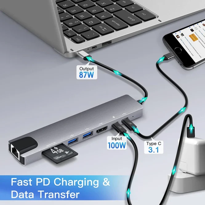 Adaptador USB-C para celulares android, Tablet ou notebooks